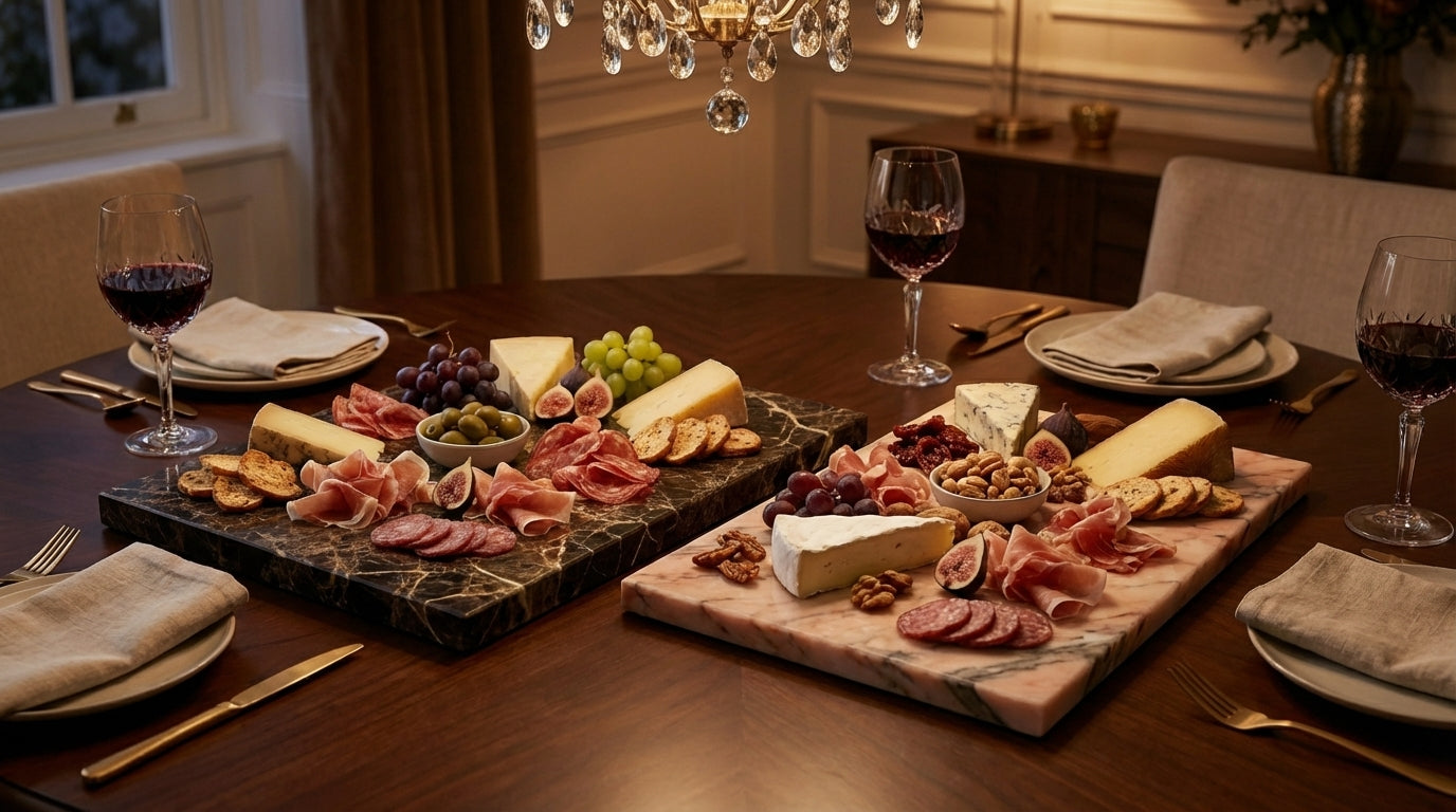 Marble Rosé - Serving Plate / Tapas plate / Cutting Plate - Luxury Quarry