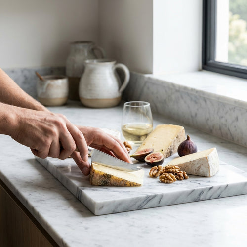 Carrara Marble - Serving Plate / Tapas plate / Cutting Plate - Luxury Quarry