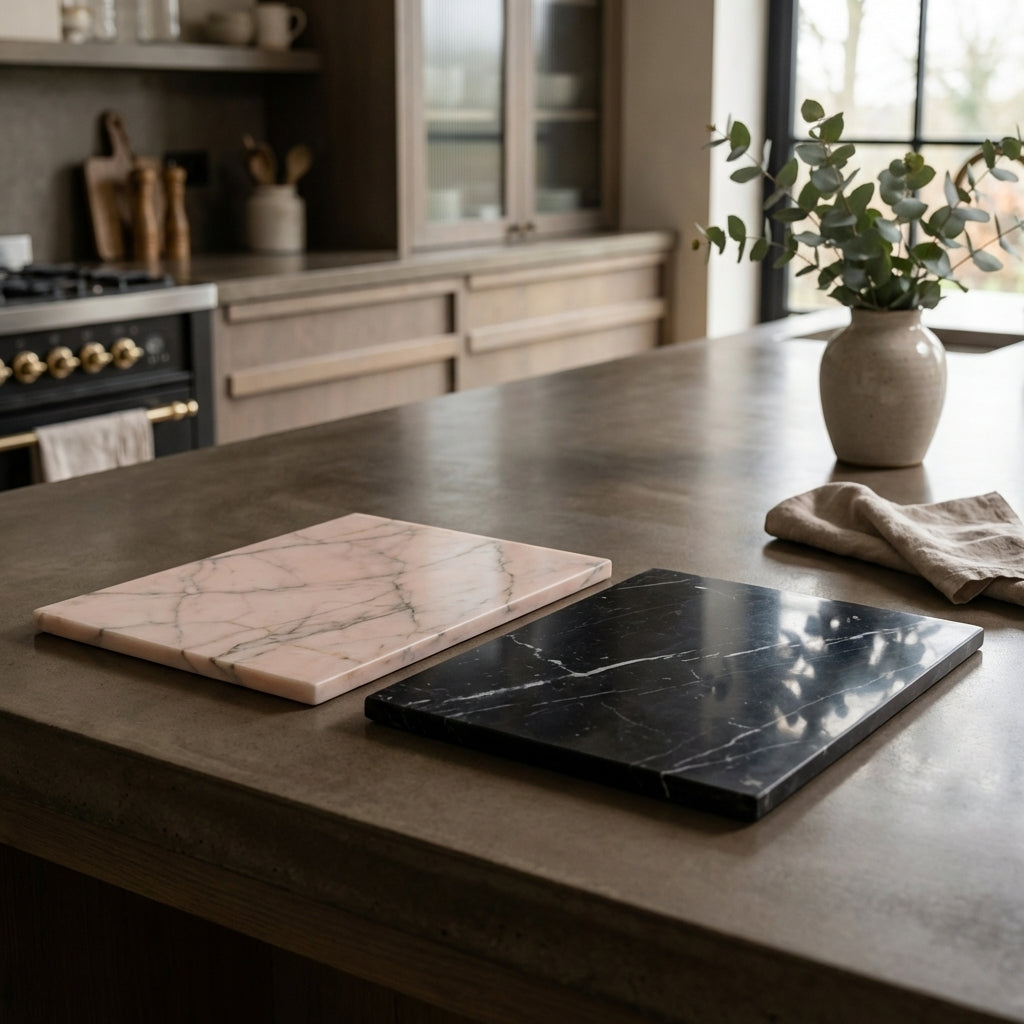 Nero Marquina Black Marble - Serving Plate / Tapas plate / Cutting Plate - Luxury Quarry