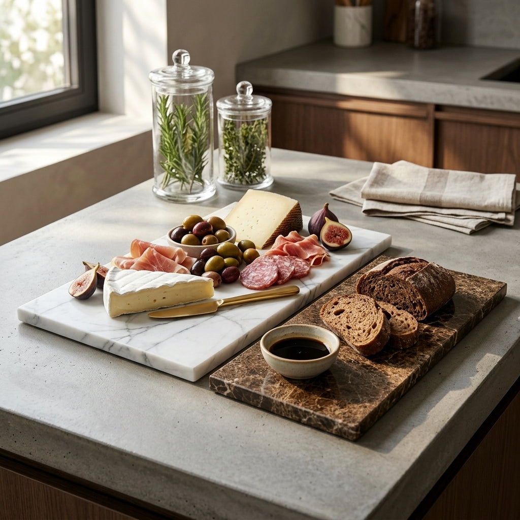 Marble Emperador - Serving Plate / Tapas plate / Cutting Plate - Luxury Quarry