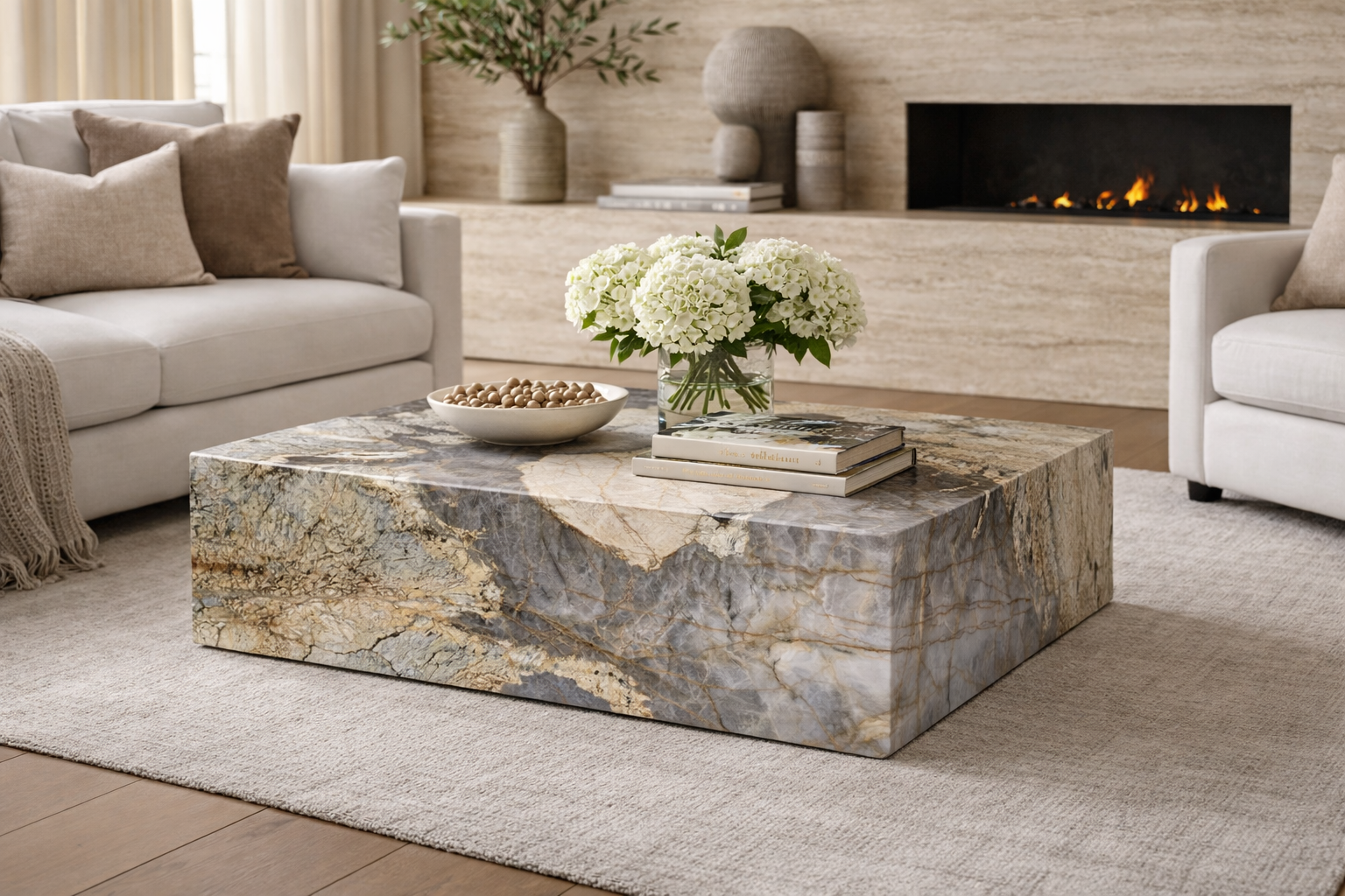 Luxury Quarry PATAGONIA Quartzite Coffee Table 120 × 80 × 40 cm - Luxury Quarry