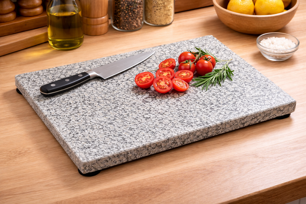 Grey Granite Cutting Board 40 x 30 cm – Premium Stone Chopping & Serving Board - Luxury Quarry