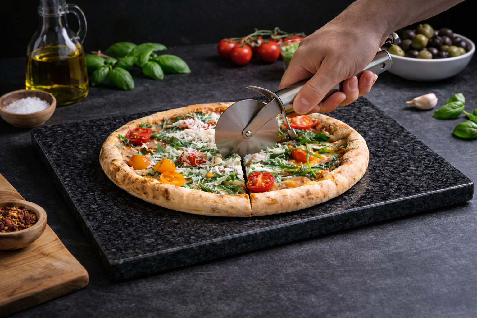 Multifunctional Granite Pizza Stone – Premium Baking & Cooking Stone - Luxury Quarry