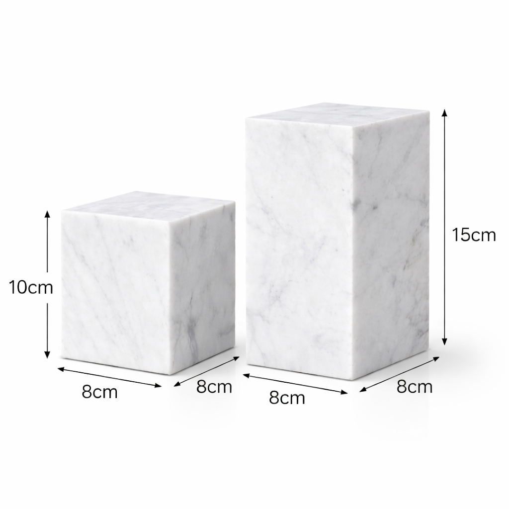 Bookends - Cararra marble - Luxury Quarry