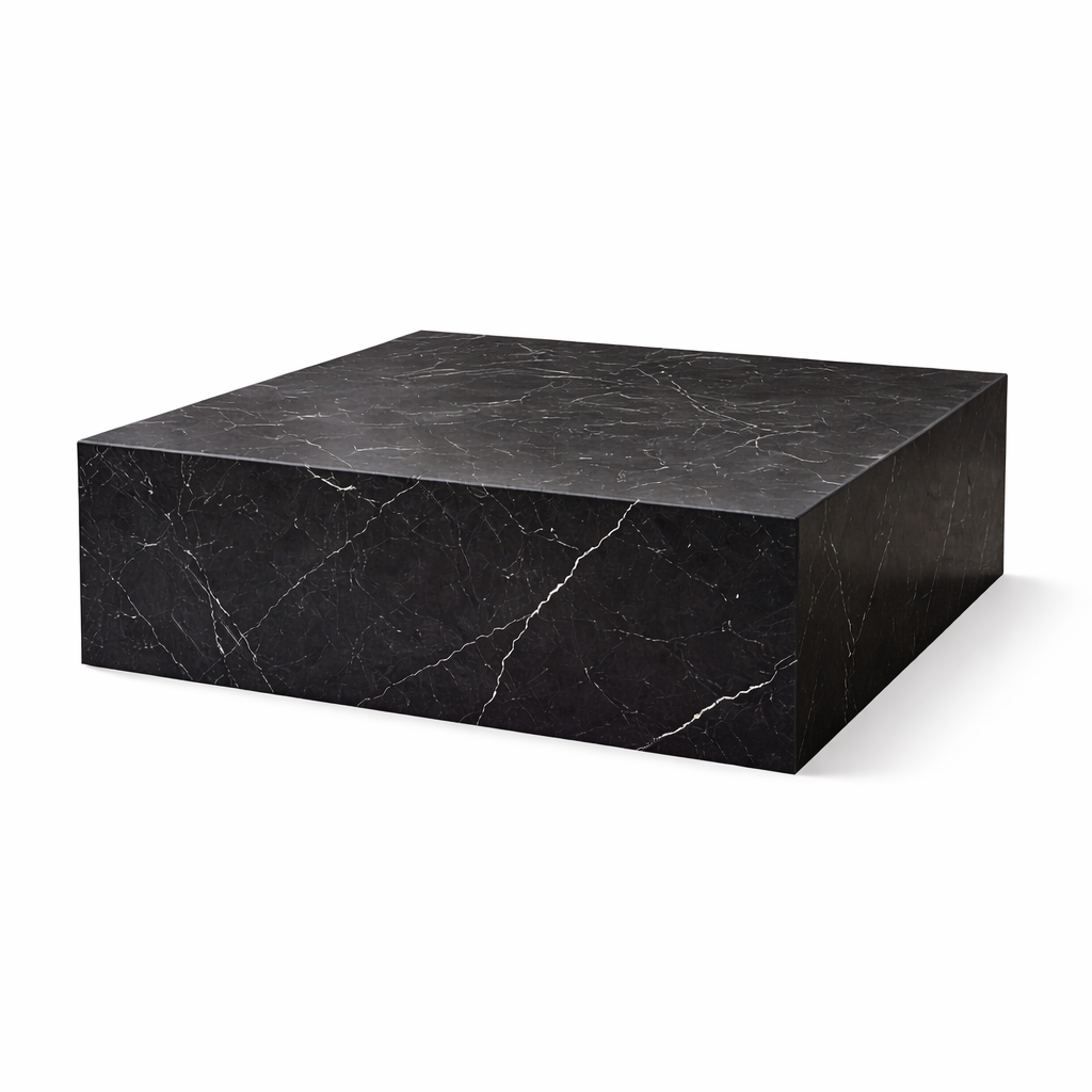 Luxury Quarry Black Marble Coffee Table – Nero Marquina marble 120x80x40 cm - Luxury Quarry