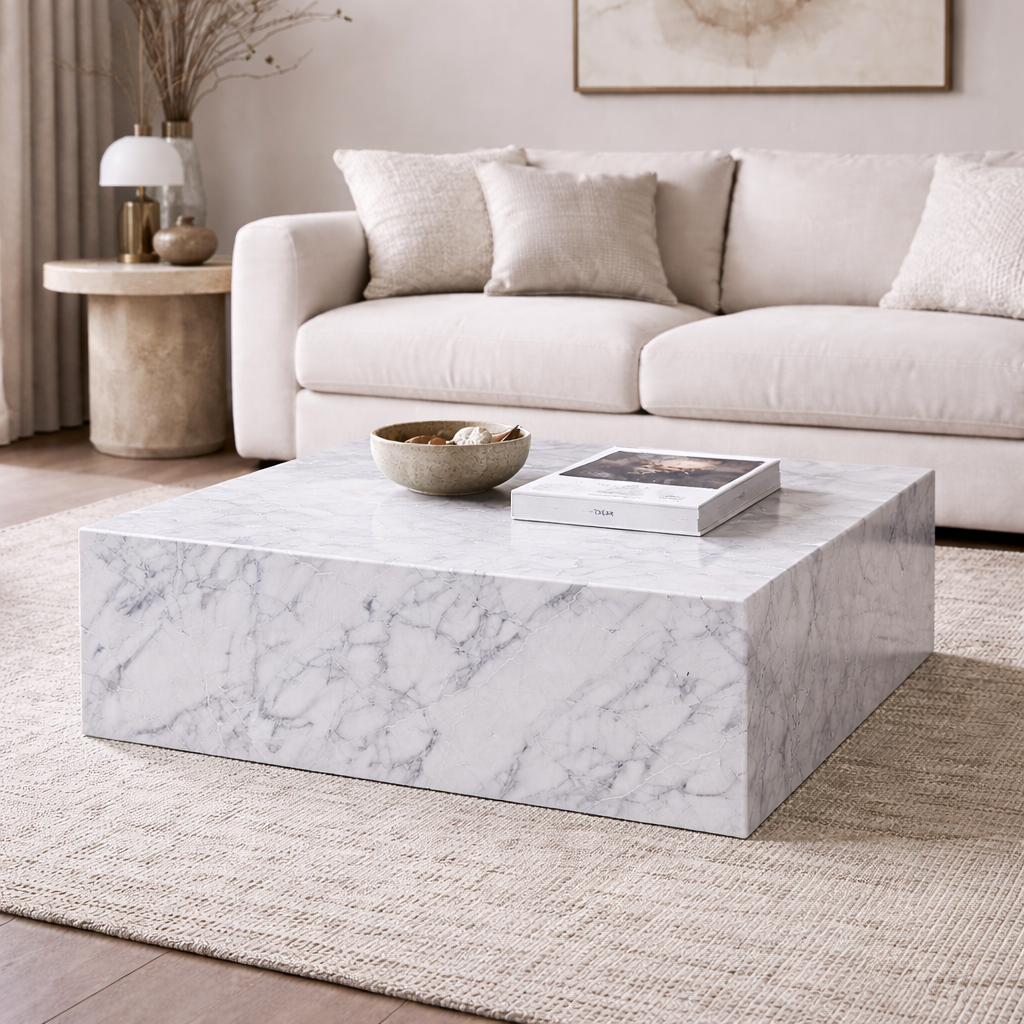 Luxury Quarry Carrara Marble Coffee Table 120 × 80 × 40 cm - Luxury Quarry