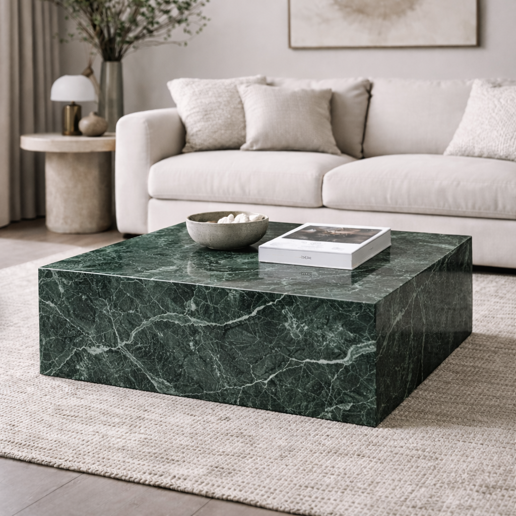 Luxury Quarry Green Marble Coffee Table  120 × 80 × 40 cm - Luxury Quarry