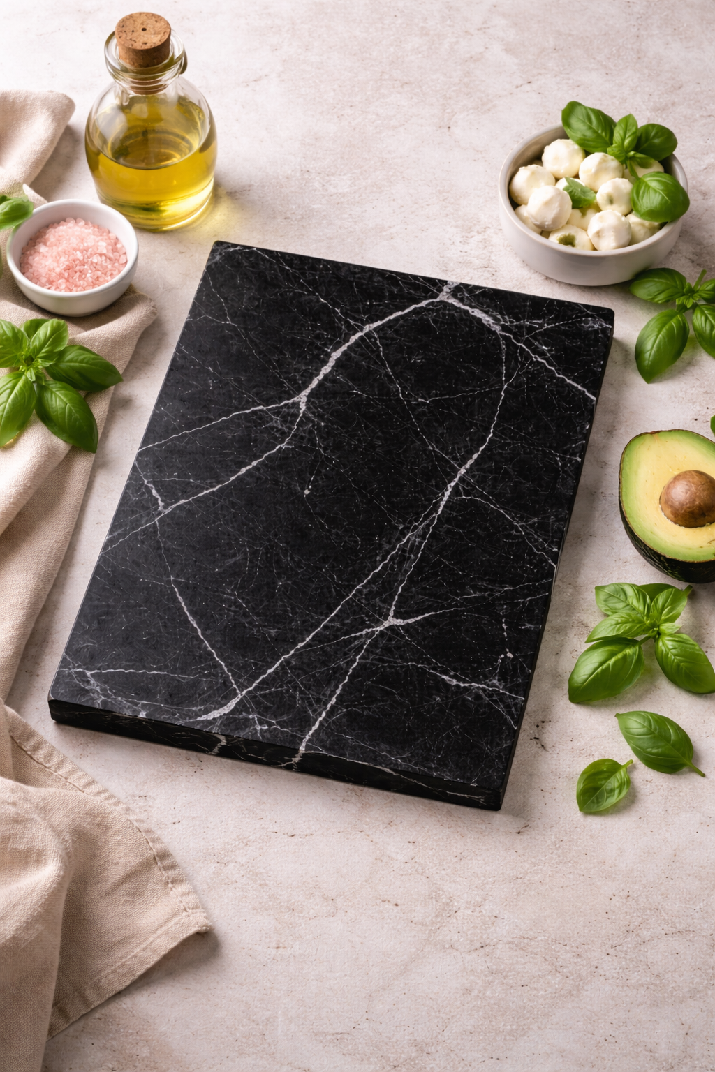 Nero Marquina Marble Cutting & Serving Board - Black Marble - Luxury Quarry