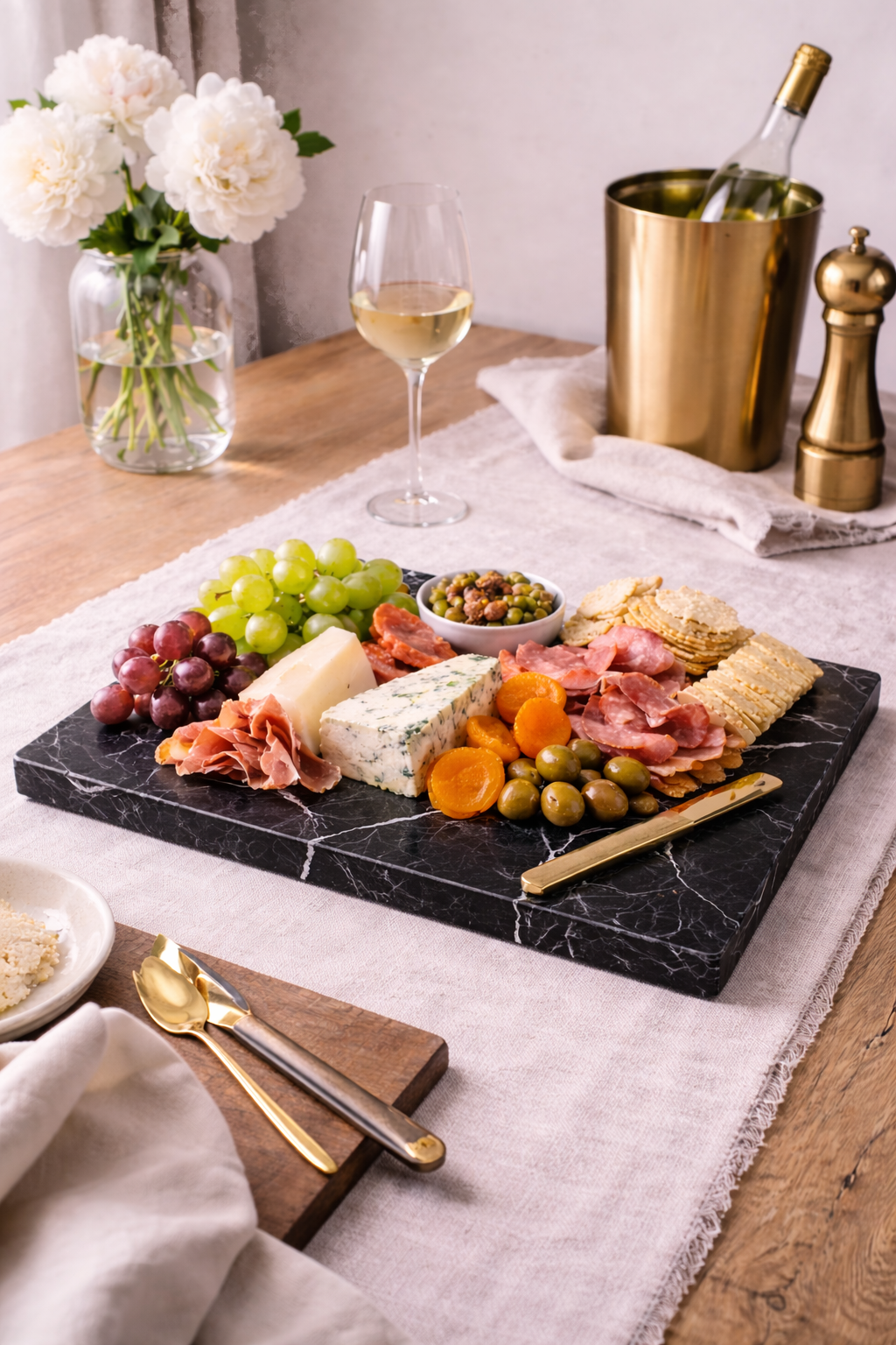 Nero Marquina Marble Cutting & Serving Board