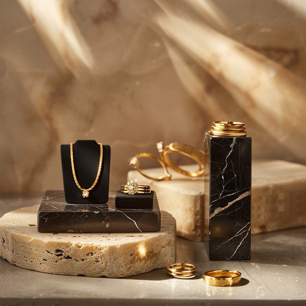 Nero Marquina Marble Juwelry Holder