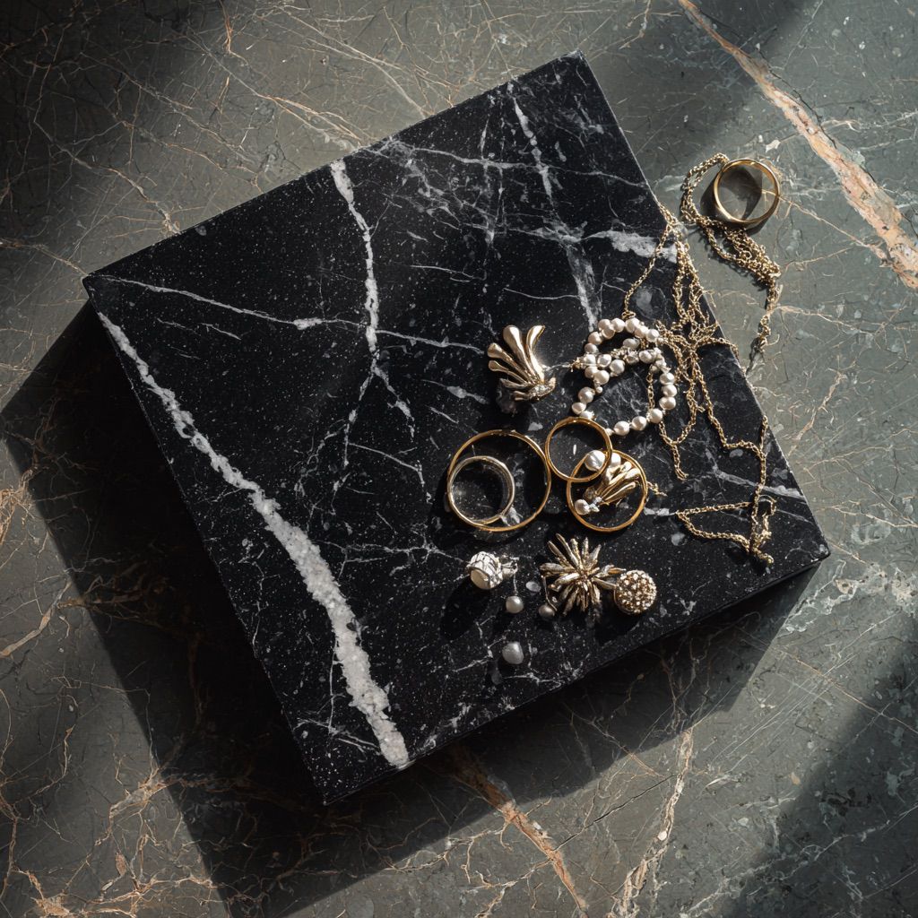 Nero Marquina Marble Juwelry Holder - Luxury Quarry