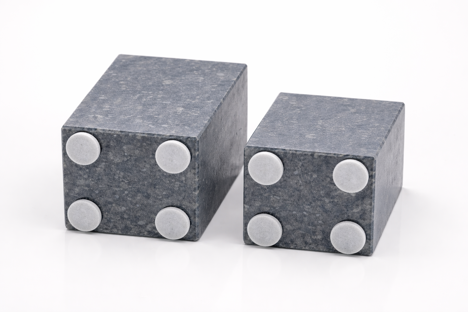 Luxuryquarry Belgian Bluestone Bookends – Set of 2 – Honed Blue Finish – Handmade – Premium Natural Stone Book Holders - Luxury Quarry